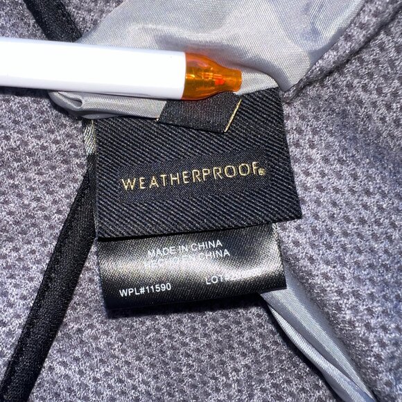 Gray Hooded Open-Front Cardigan by Weatherproof Black Sherpa Lining & Pockets XL - Picture 10 of 11